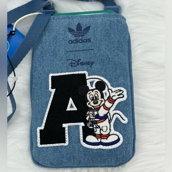 🐭Host Pick🐭 Adidas X Disney Mickey Mouse Denim Crossbody Phone Pouch - Picture 5 of 10